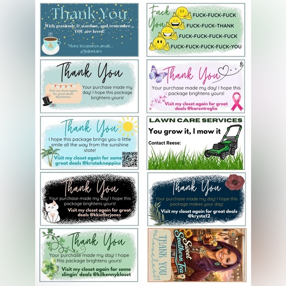 Customized Thank You Cards (20), Handmade - Picture 10 of 13